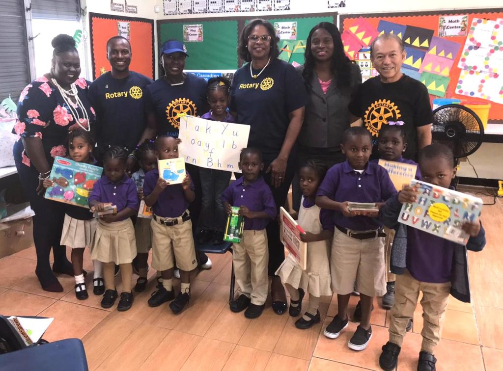 GRAND BAHAMA ROTARY CLUBS PRESENT SCHOOL SUPPLIES TO EAST END PRESCHOOL