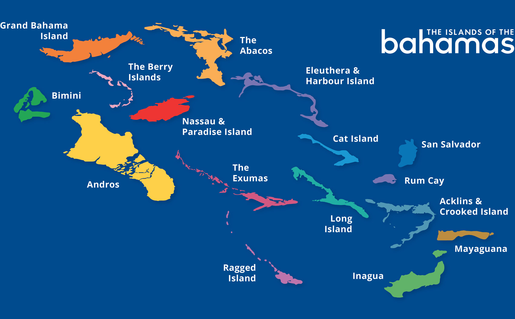 Labeled Map Of Bahamas Great Bahama Bank